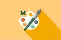 Art pallet illustrated graphic with yellow background What can you do with a degree in Art or Design?